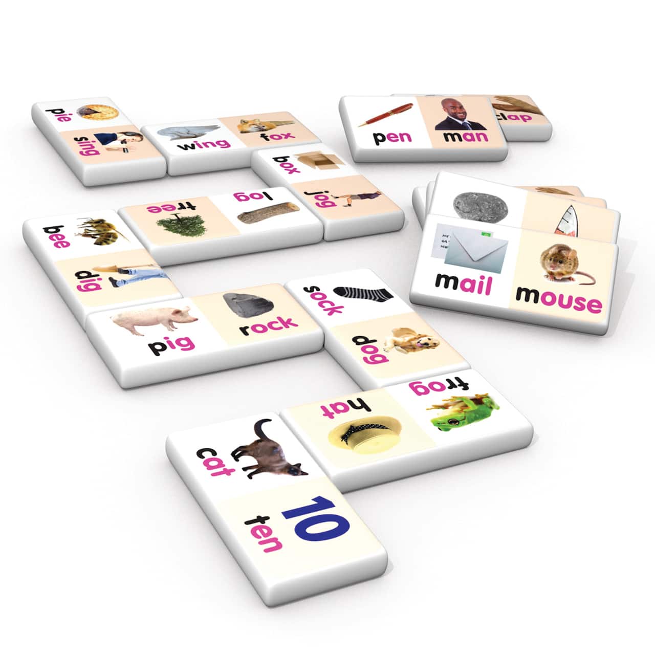 Junior Learning® Rhyming Word Dominoes Match & Learn Educational Learning Game